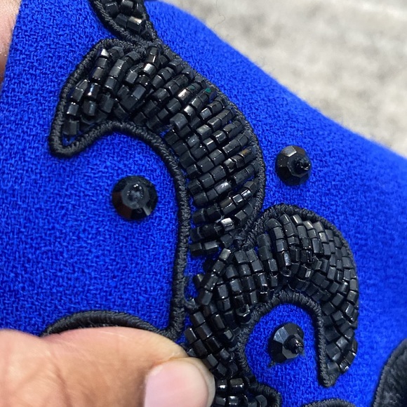 Nolan Miller vintage made Hong Kong blazer with beading embroidered detail sz 8 - Picture 8 of 13